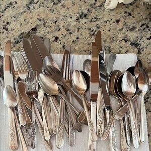 Elegant Silver Cutlery Set